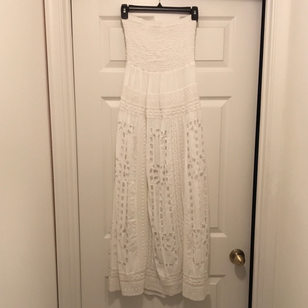 MICHAEL Michael Kors White Strapless Dress